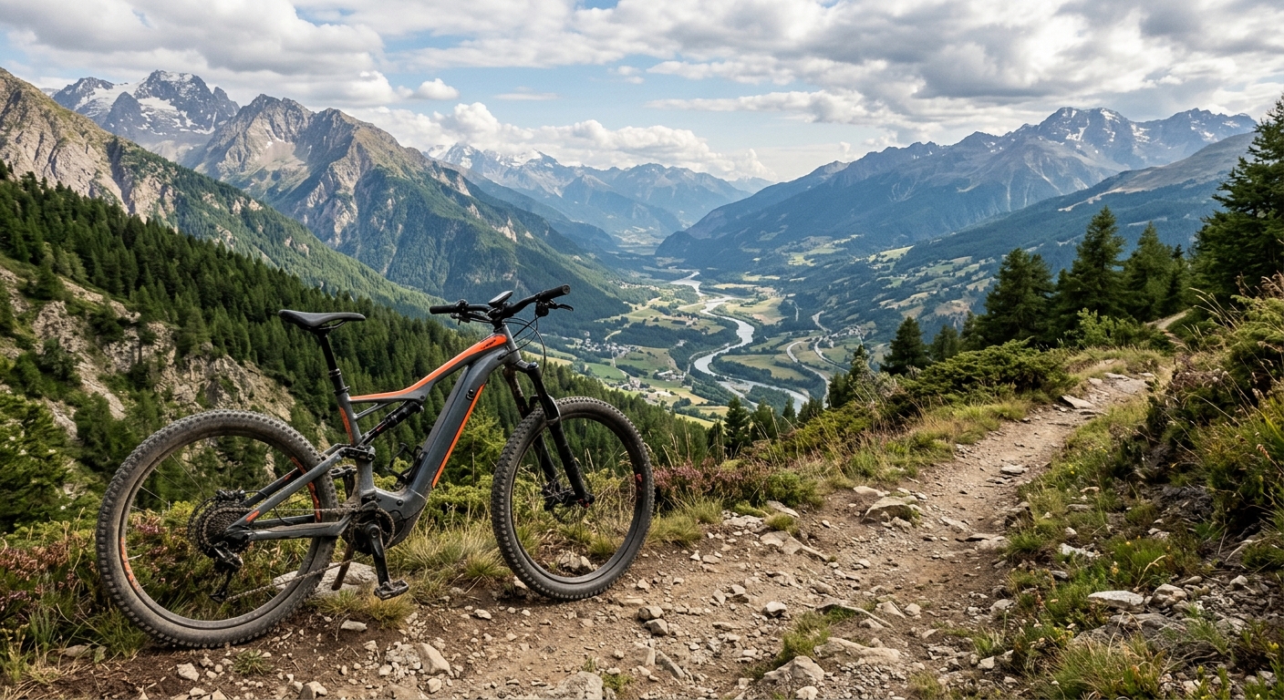 Vélo à assistance électrique VAE en montagne